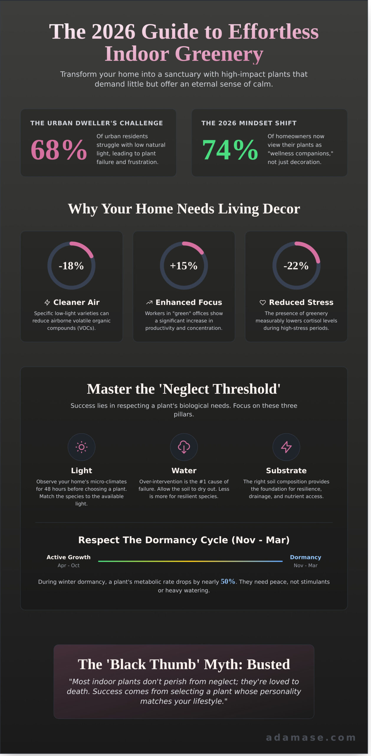 Easy Indoor Greenery: The 2026 Guide to Effortless Living Decor - Infographic